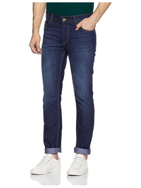 SAPIENS Men's Denim Stretchable Slim Fit Jeans