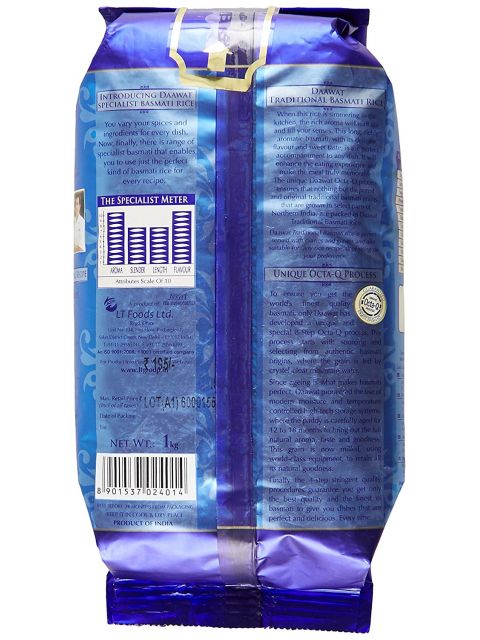 Daawat Traditional Basmati Rice 1 Kg