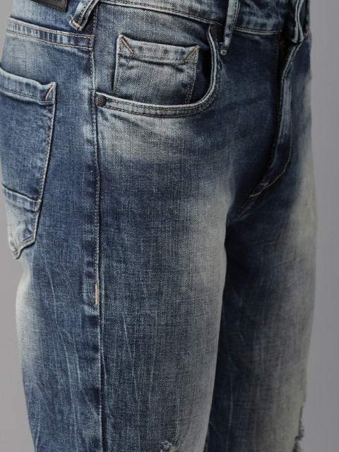 Distressed Stretchable Cropped Jeans