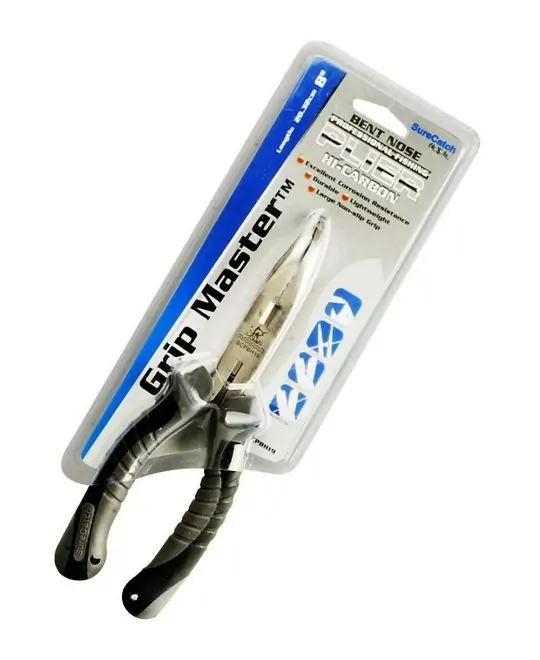 SureCatch Bent Nose Fishing Plier with Nickel-Plated: Tools Online at  Pelagic Tribe Shop