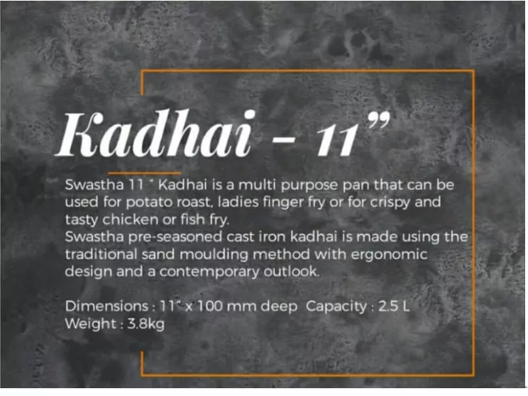 Traditional Cast Iron deep round Kadai Order Online