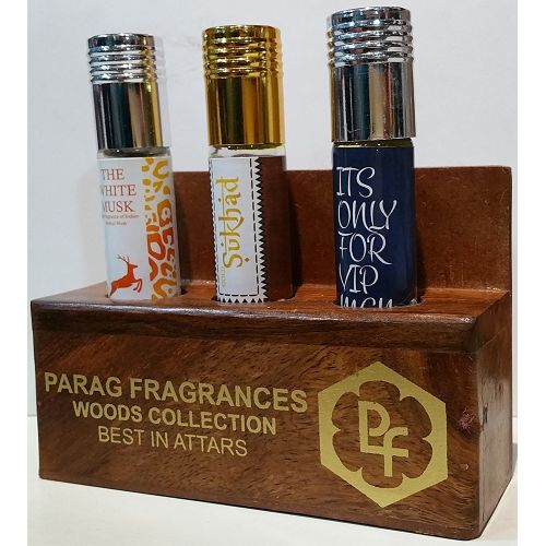 WORLD'S BEST TOP 3 ATTARS ( WITH WOODEN STAND ) 