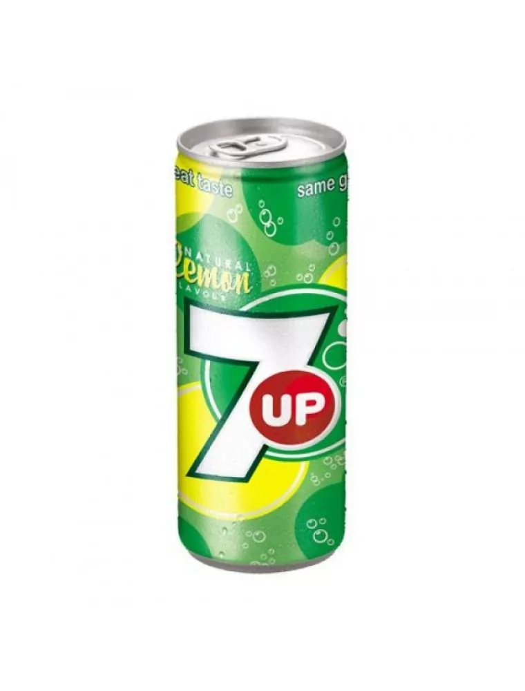 Buy 7 Up Lemon Flavour Can 250 Ml Online At Letsshope