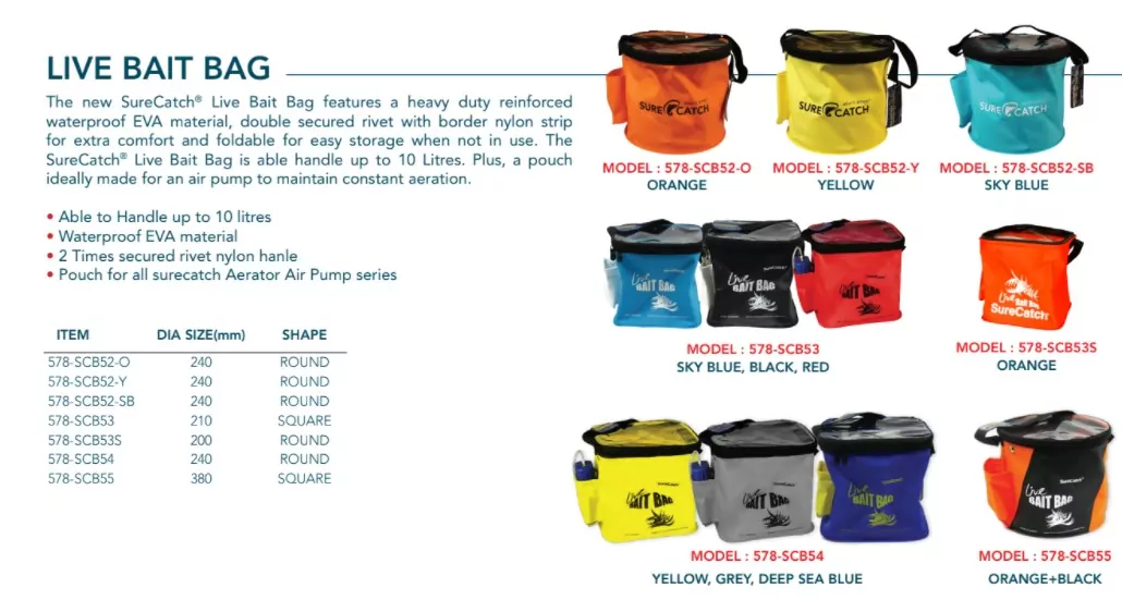 SureCatch EVA - Bait Bucket: Accessories Online at Pelagic Tribe Shop