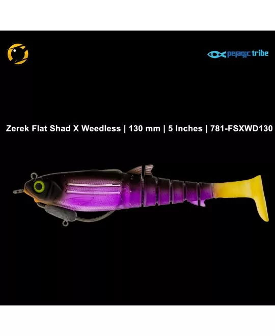 Zerek Flat Shad X Weedless, 130mm, 24g