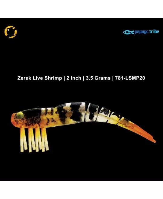 Zerek Live Shrimp, 2 Inch, 3.5 Grams