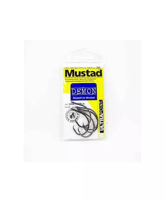 MUSTAD 39951 NP BN Super Fine Wire Circle Fishing Hooks Ultrapoint: Hooks  Online at Pelagic Tribe Shop