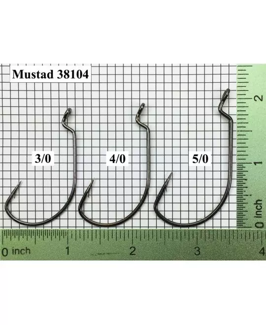 6 Packs Mustad Fishing Hooks - Pro Select Mega Lite Offset - 1/O 2/O 3/O