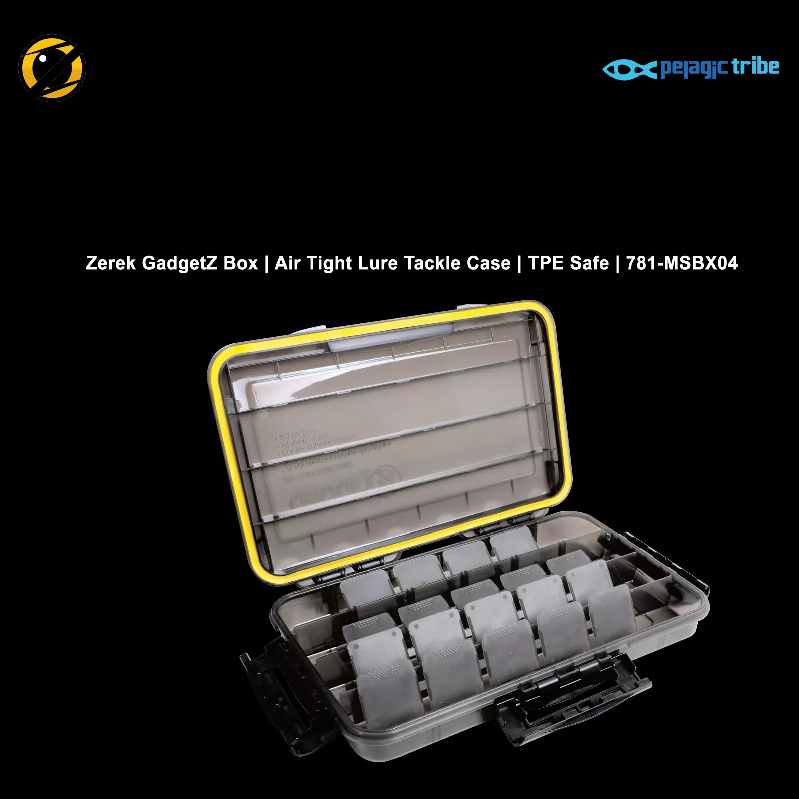Zerek GadgetZ Box, Air Tight Lure Tackle Case, Water Proof, TPE Safe