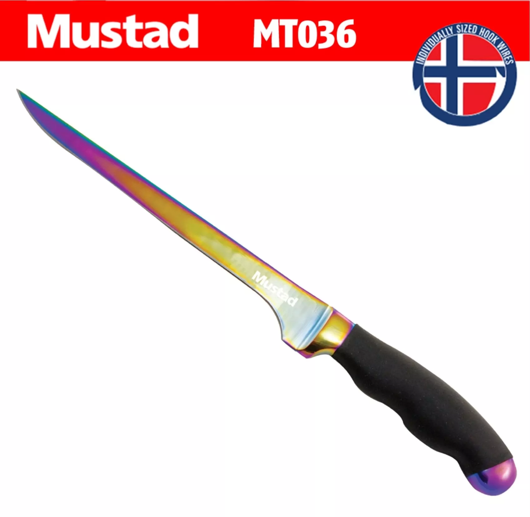 MUSTAD MT036 7' Fillet Knife With Titanium Coating: Tools Online at Pelagic  Tribe Shop