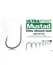 Mustad Chinu Allround Hook 10001NP-BN (Size: 2/0, Pack: 10pcs